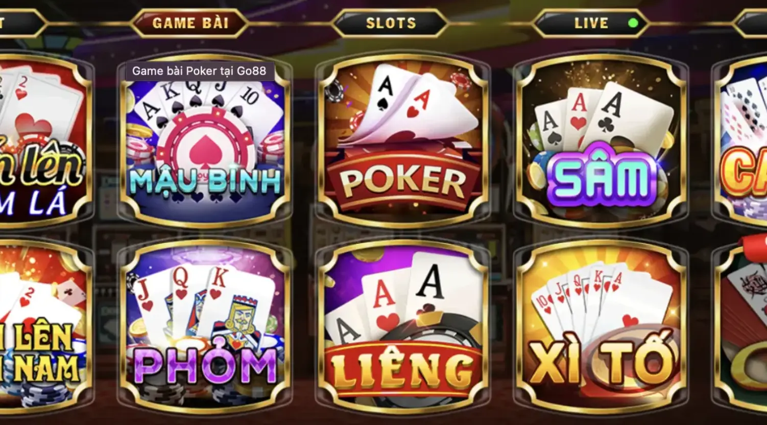 Tỷ lệ trả thưởng cao tại Poker link tải Go88