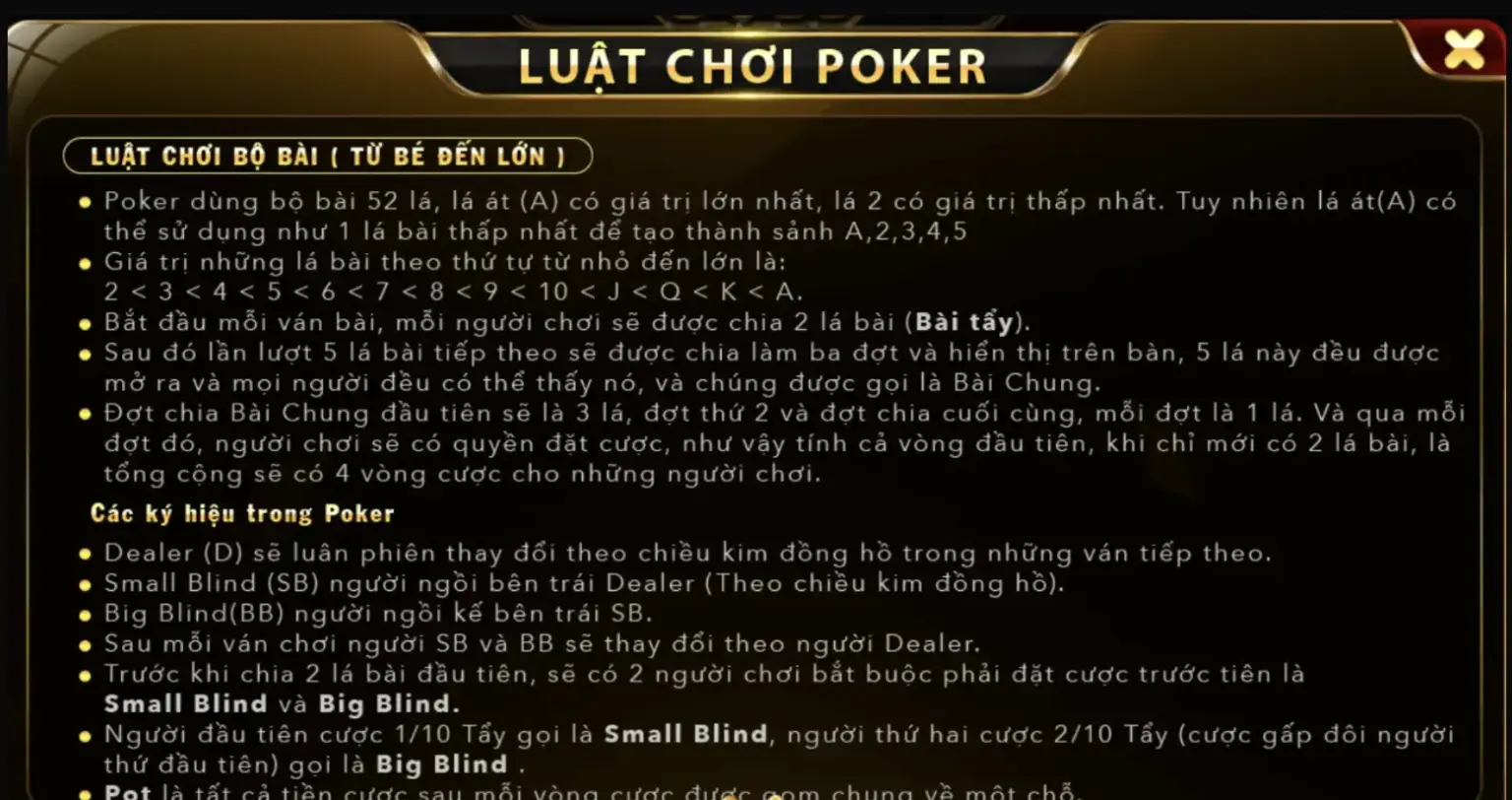 Đa dạng các thuật ngữ xuất hiện trong Poker Go88