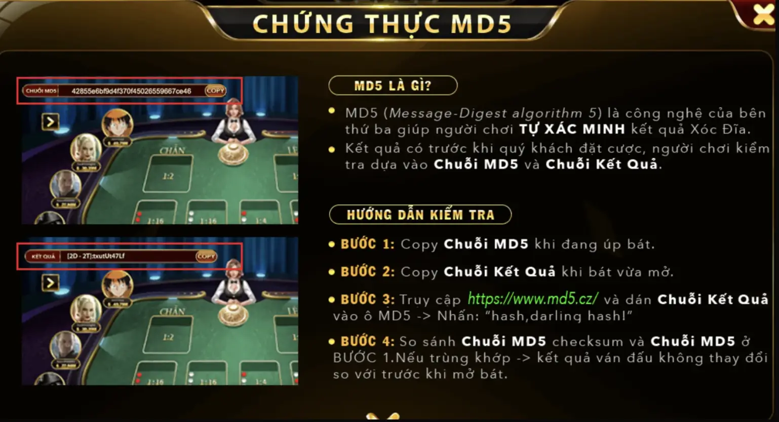 Giao diện sang trọng khi chơi Xóc đĩa Go88