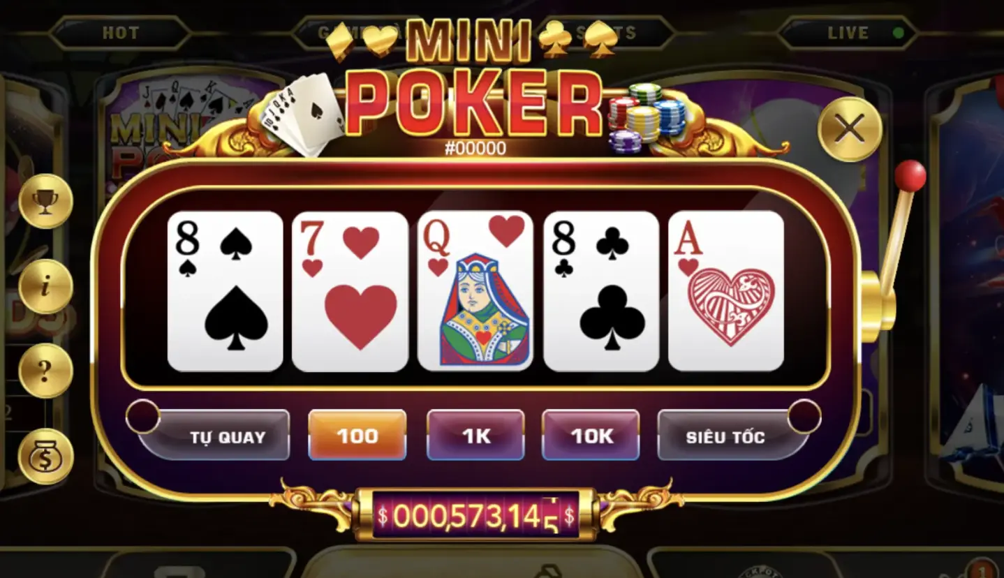 Tỷ lệ thưởng Mini Poker cực khủng tại Go88