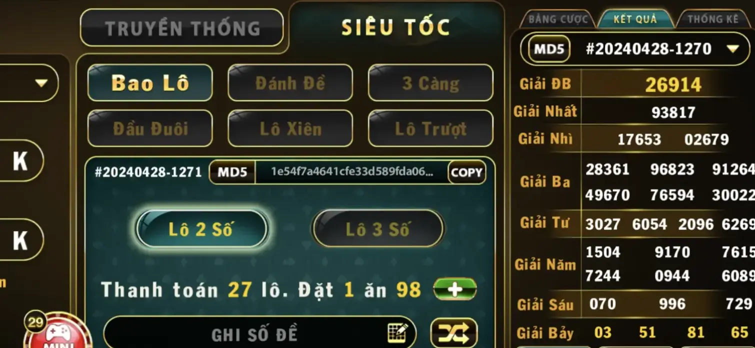 Xác định lô 3 càng theo hình quả trám tại Go 88