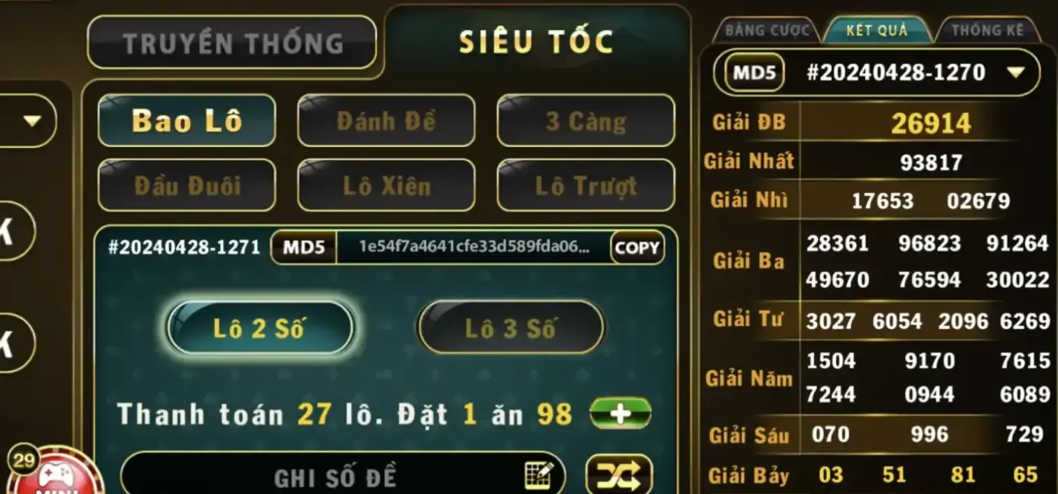 Nhiều phương thức cược lô 3 càng tại Go 88