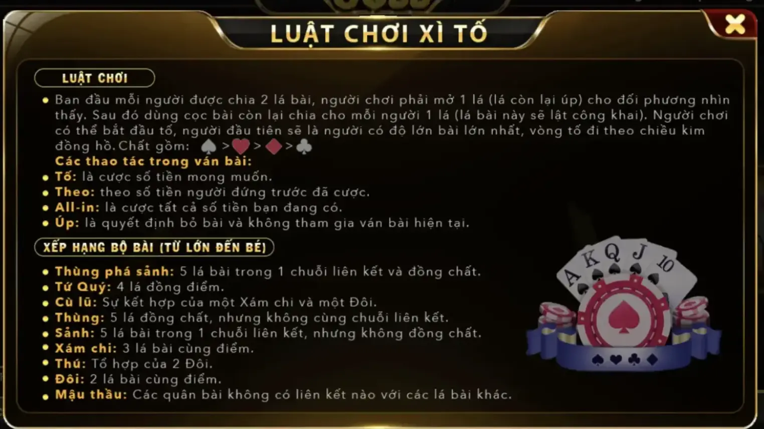 Cách chơi game Xì Tố Go88 đơn giản