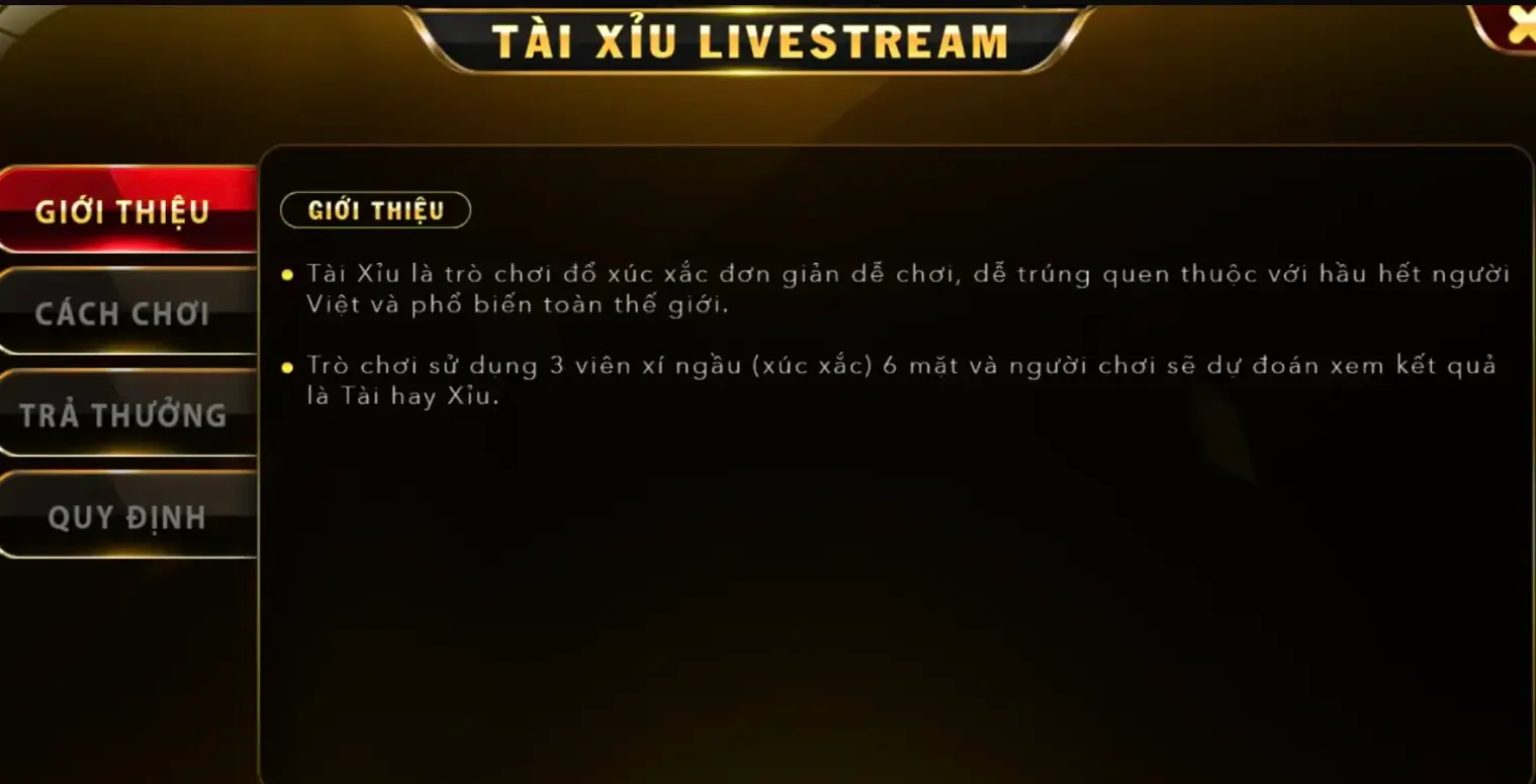 Nhiều cửa cược trong Tài Xỉu Livestream