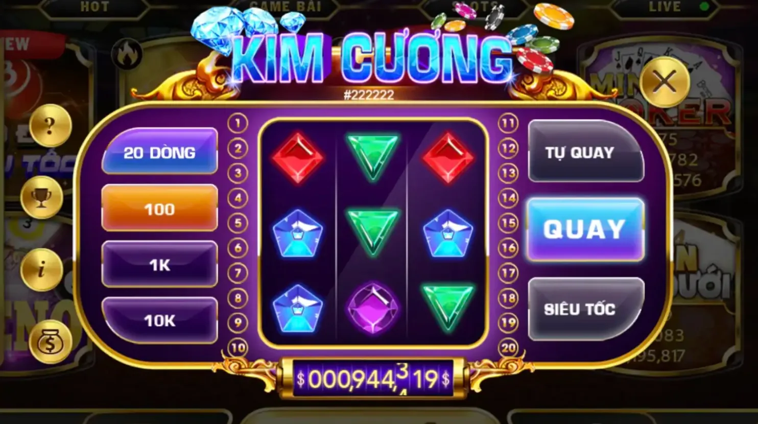 Sử dụng vật phẩm hỗ trợ khi chơi Kim Cương tại Go88