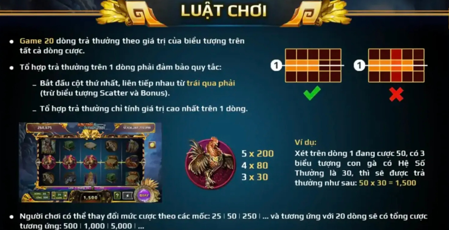 Nhiều nhiệm vụ trong Sơn Tinh Thủy Tinh Go88