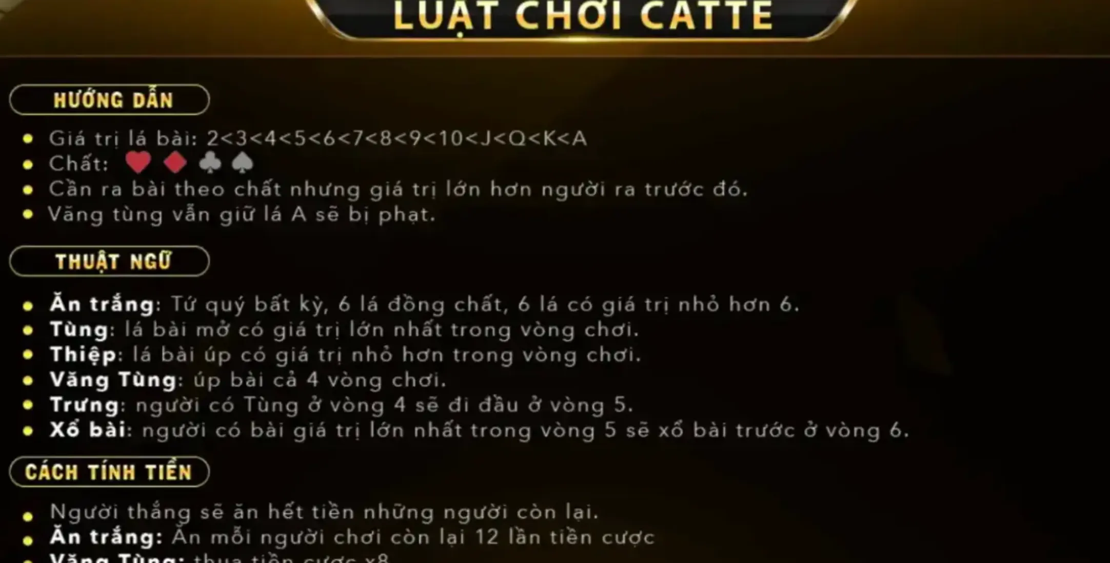 Các trường hợp cơ bản trong game bài Sâm Go88