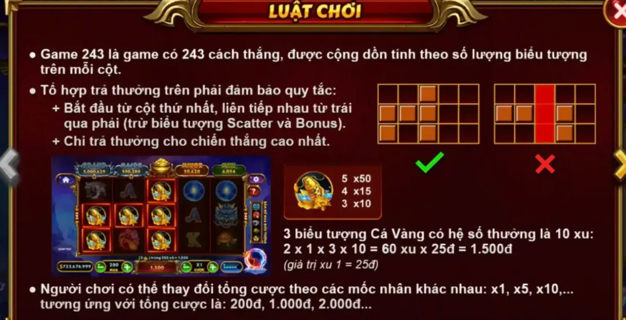 Chọn mức cược hợp lý trong Kho Báu Ngũ Linh Go88