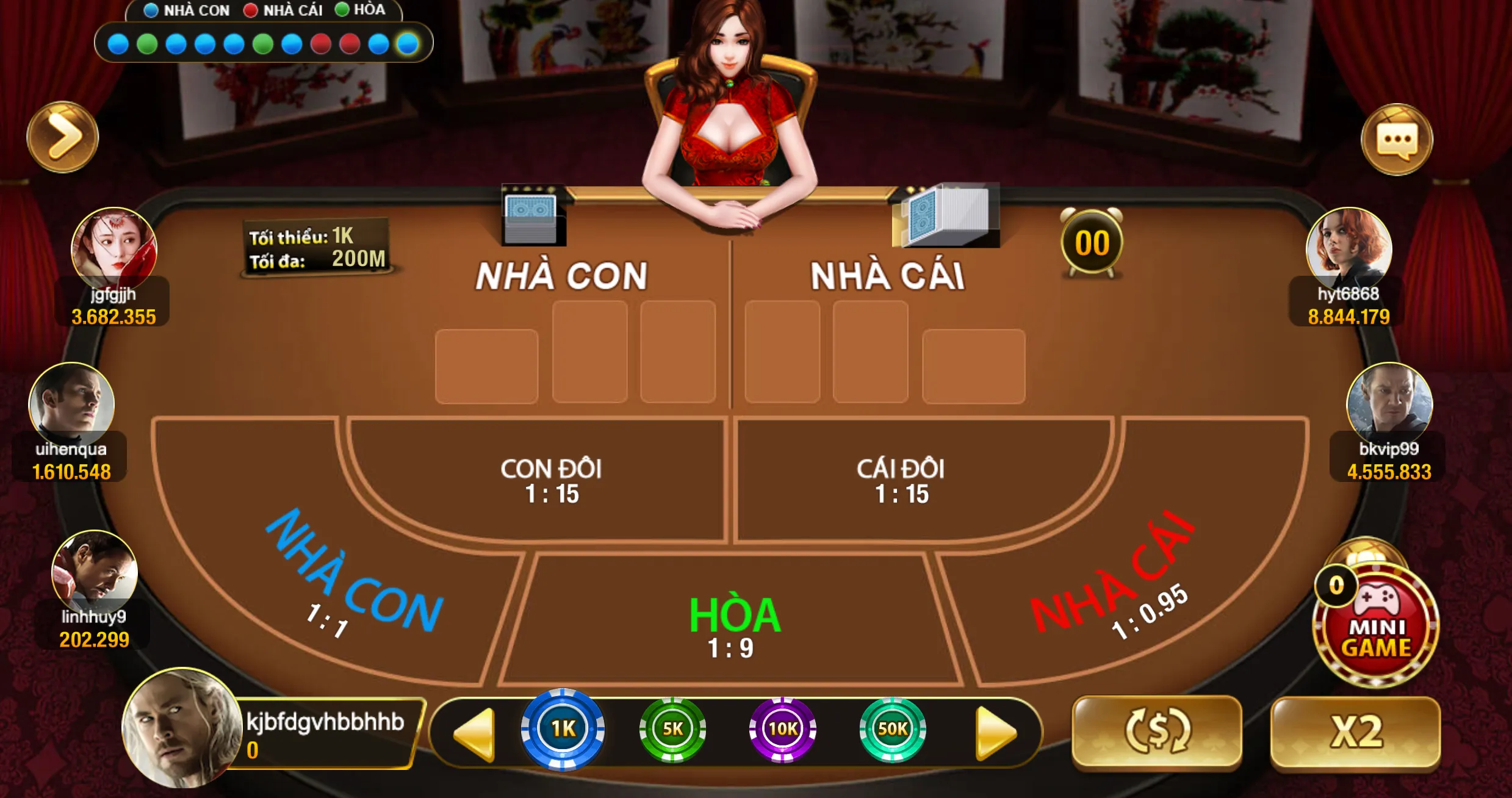 Thích thú với giao diện chính thức của game bài Baccarat