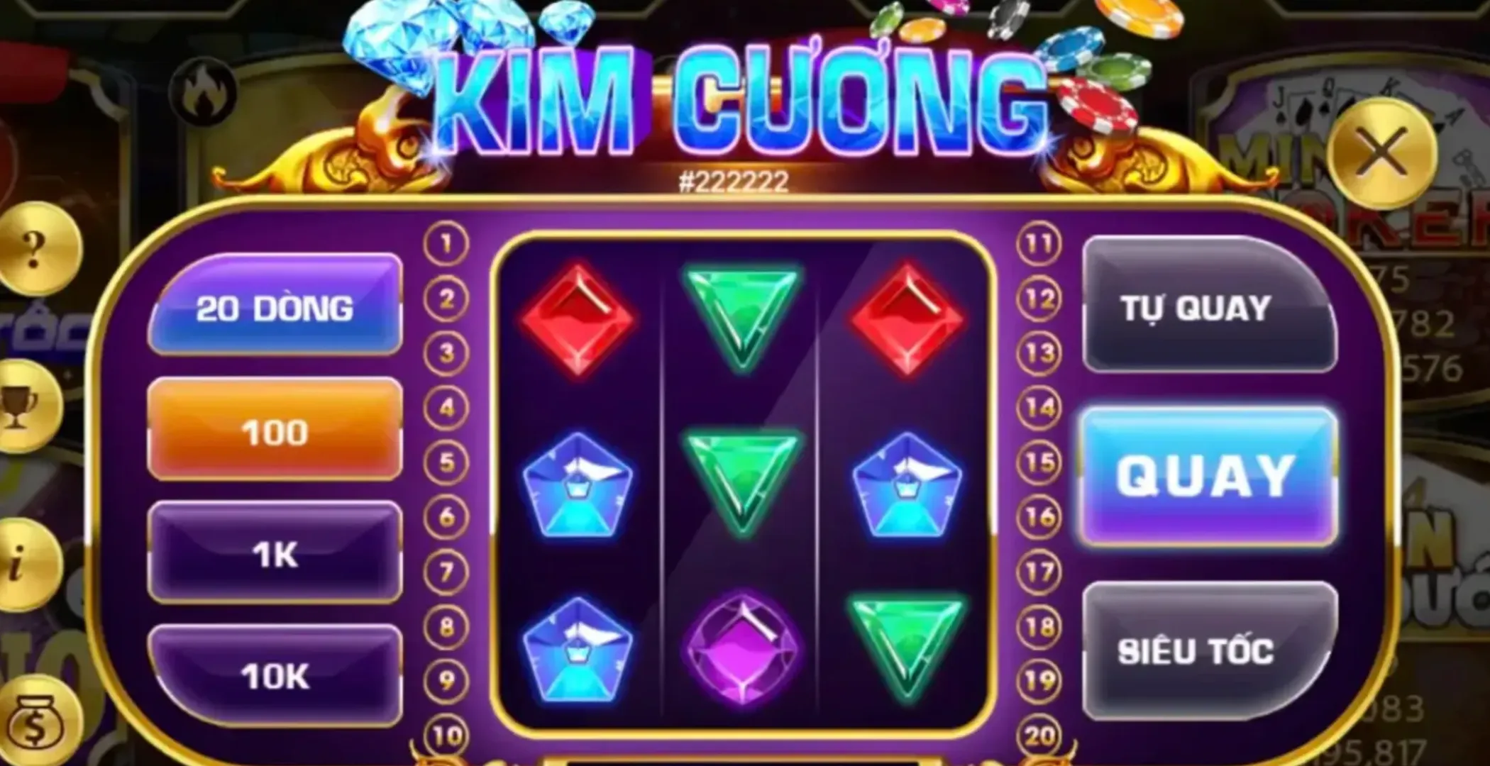 Hướng dẫn luật chơi mini game Kim Cương Go88